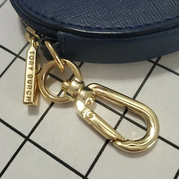 TORY BURCH Navy Heart Coin Pouch - Picture 4 of 7